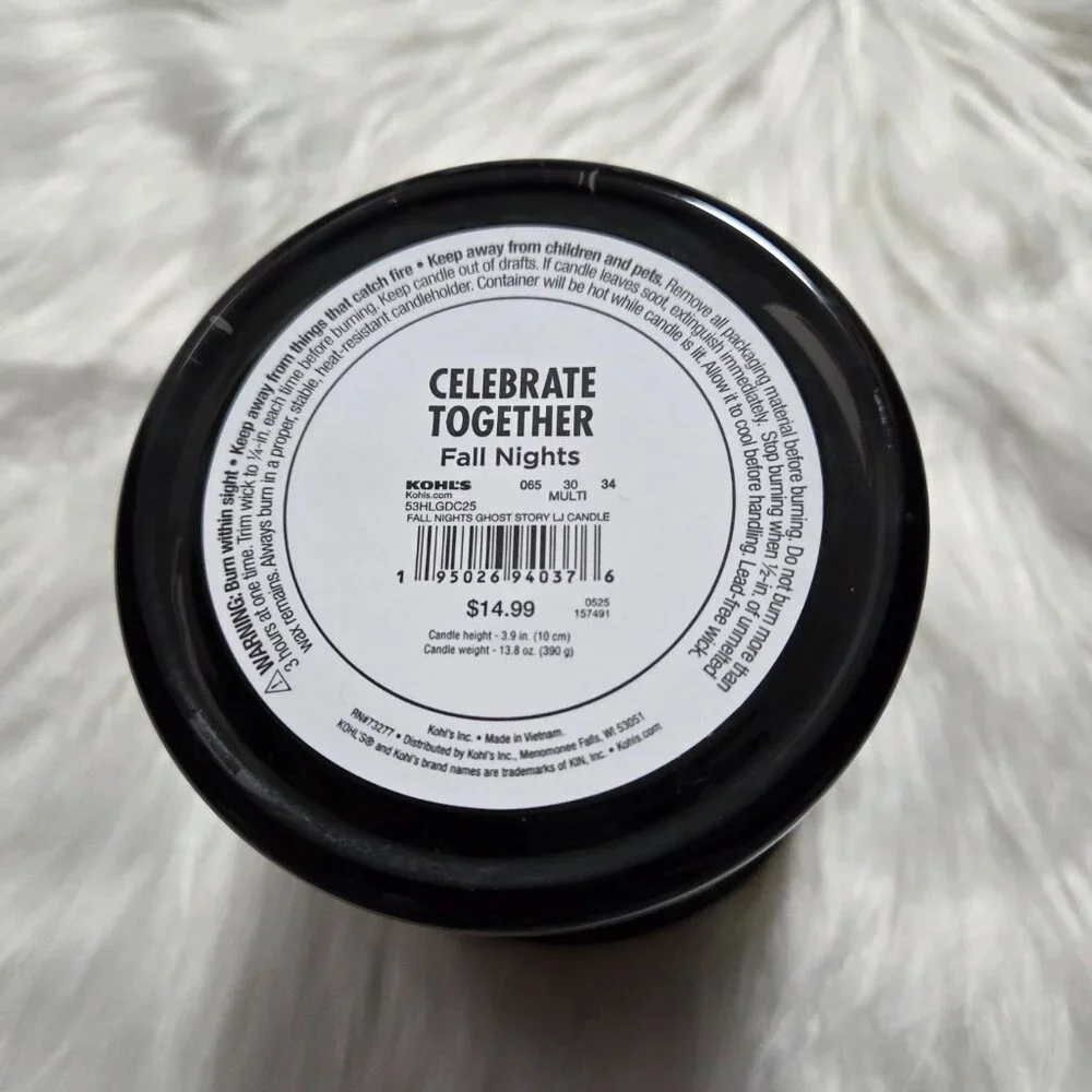 Celebrate Together Halloween Fall Nights Ghost Story Candle